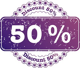 Image showing Stamp Discount fifty percent