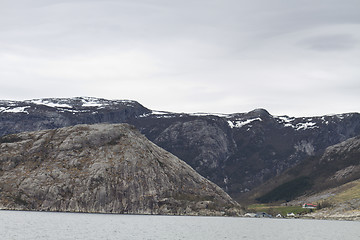 Image showing landscape in norway - coastline in fjord