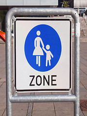 Image showing Pedestrian area sign