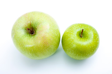 Image showing Two green apples