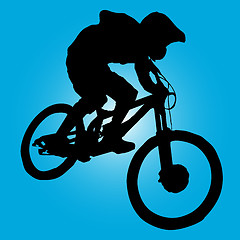 Image showing Mountain biker