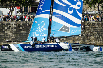 Image showing The Wave - Muscat compete in the Extreme Sailing Series