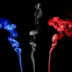 Image showing Three Colorful Smoke 
