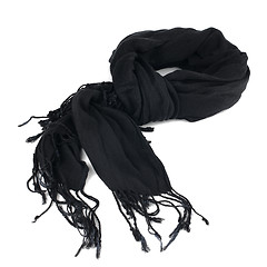 Image showing Warm scarf in black 