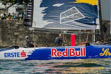 Image showing Red Bull Sailing Team compete in the Extreme Sailing Series