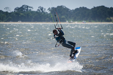 Image showing Participant in the Portuguese National Kitesurf Championship 201