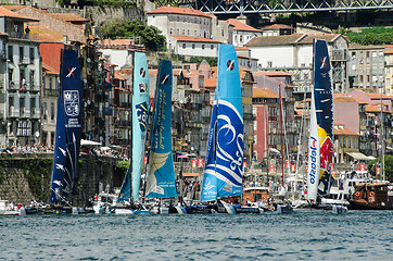 Image showing Participants compete in the Extreme Sailing Series
