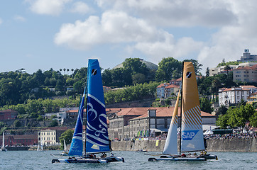 Image showing The Wave - Muscat compete in the Extreme Sailing Series