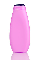 Image showing Pink shampoo bottle 