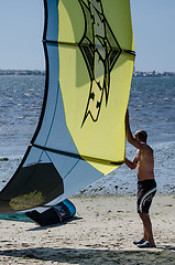 Image showing Participant in the Portuguese National Kitesurf Championship 201