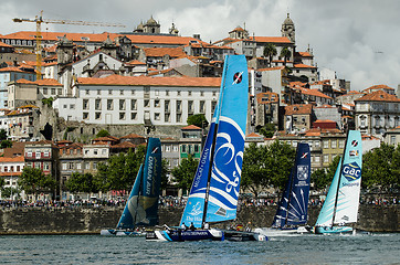Image showing Participants compete in the Extreme Sailing Series