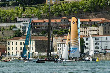 Image showing Participants compete in the Extreme Sailing Series