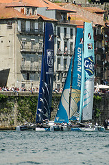 Image showing Participants compete in the Extreme Sailing Series