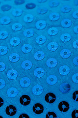 Image showing Blue paillette background