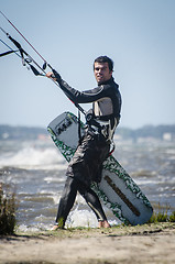 Image showing Participant in the Portuguese National Kitesurf Championship 201