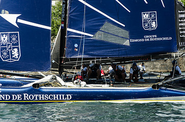 Image showing Groupe Edmond de Rothschild compete in the Extreme Sailing Serie