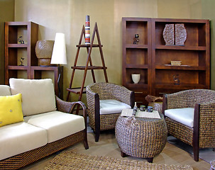 Image showing Rattan living room