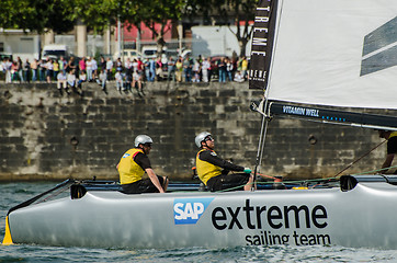 Image showing SAP Extreme Sailing Team compete in the Extreme Sailing Series