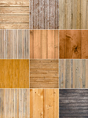 Image showing Set of 12 wood background
