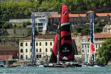 Image showing Participants compete in the Extreme Sailing Series