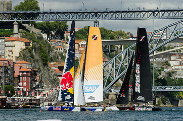 Image showing Participants compete in the Extreme Sailing Series