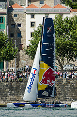 Image showing Red Bull Sailing Team compete in the Extreme Sailing Series