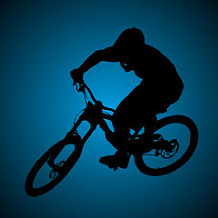 Image showing Mountain biker