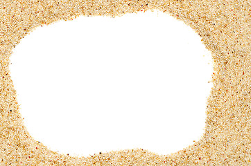 Image showing Beach sand frame 