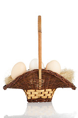 Image showing Eggs on a basket 