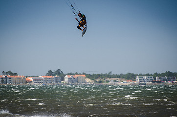 Image showing Participant in the Portuguese National Kitesurf Championship 201