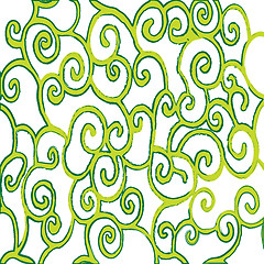 Image showing Green spirals
