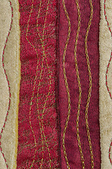 Image showing Red cloth texture