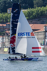 Image showing Red Bull Sailing Team compete in the Extreme Sailing Series