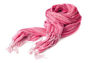 Image showing Warm scarf in pink 