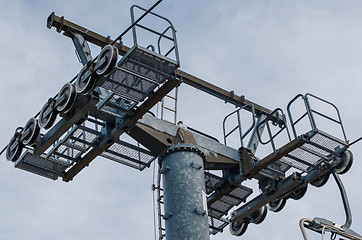 Image showing Mast of a chairlift