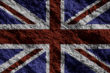 Image showing United Kingdom Flag  grunge flag