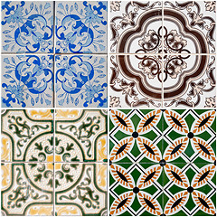 Image showing Vintage ceramic tiles