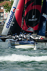 Image showing Groupe Edmond de Rothschild compete in the Extreme Sailing Serie