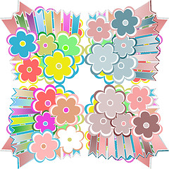 Image showing Seamless flowers vector abstract background