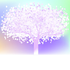 Image showing Stylized love tree made of hearts. EPS 8