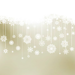 Image showing Christmas background with snowflakes. EPS 8