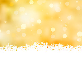 Image showing Gold christmas background with copy space. EPS 8