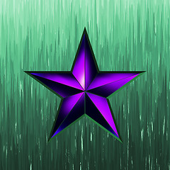 Image showing illustration of a purple star on steel. EPS 8