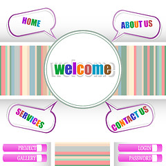 Image showing Retro style website template, design frame