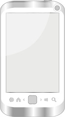 Image showing white smart phone isolated