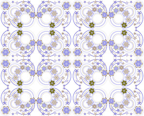 Image showing Abstract background with flowers, fashion seamless pattern