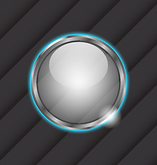 Image showing Glass ball as vector speech bubble