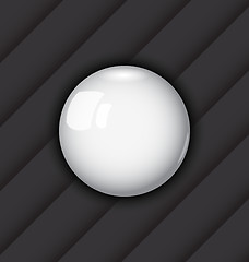 Image showing Glossy ball as vector speech bubble