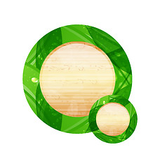 Image showing Eco friendly wooden icon for web design