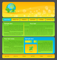 Image showing Eco nature environmental web template